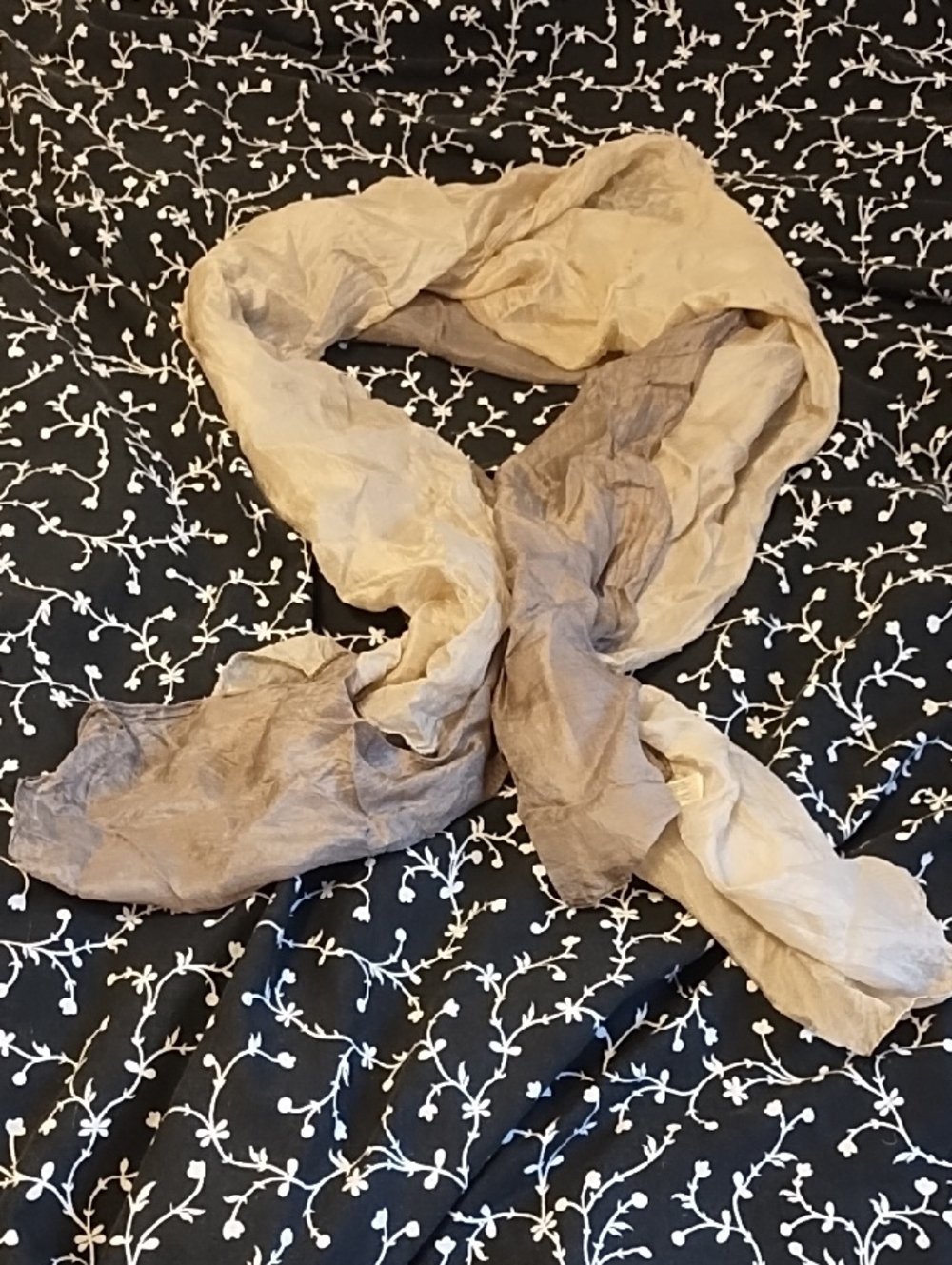 Accessorize Beige and Taupe Ombre100% Silk Scarf